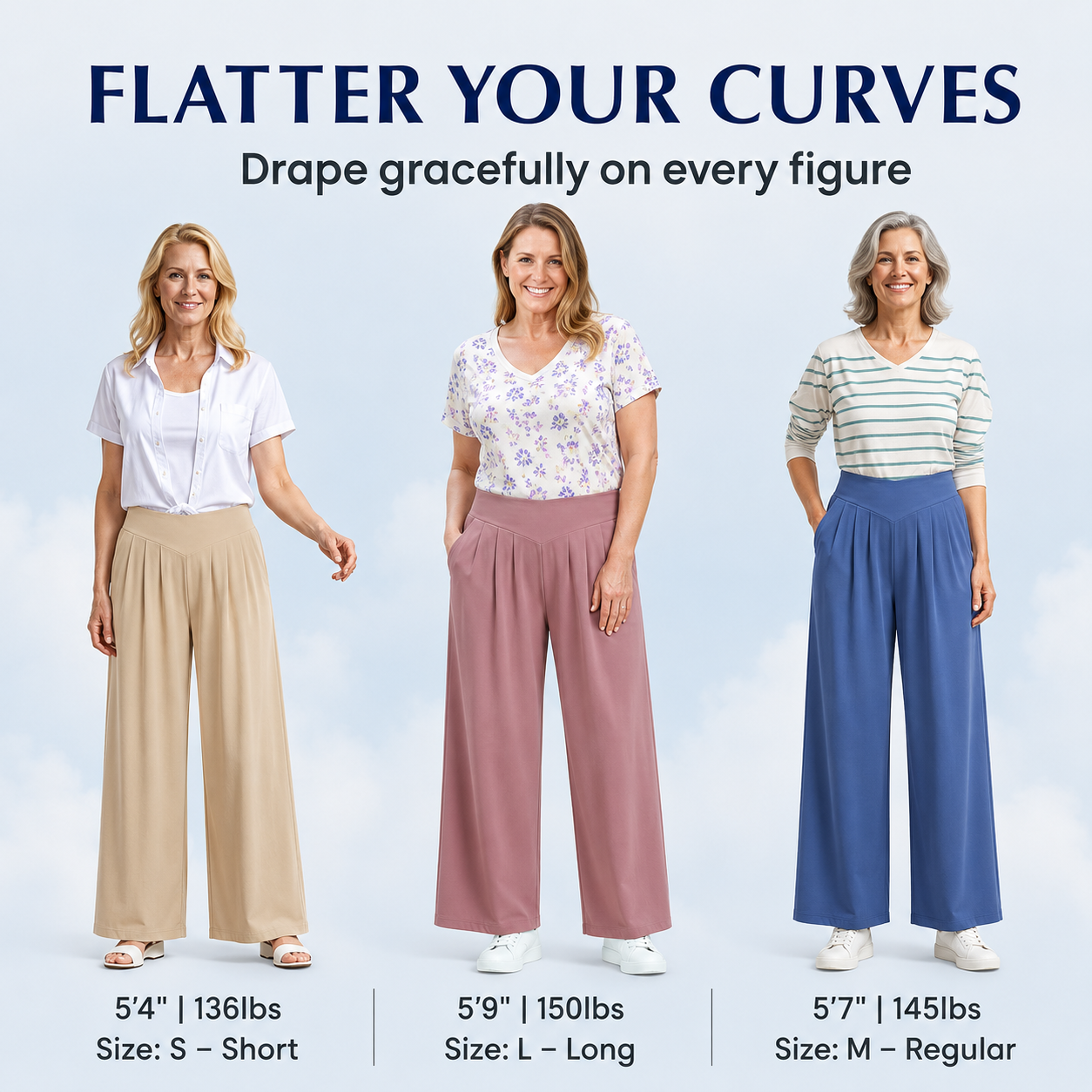 ComfortEra™ Flattering Soft Linen Palazzo Pants