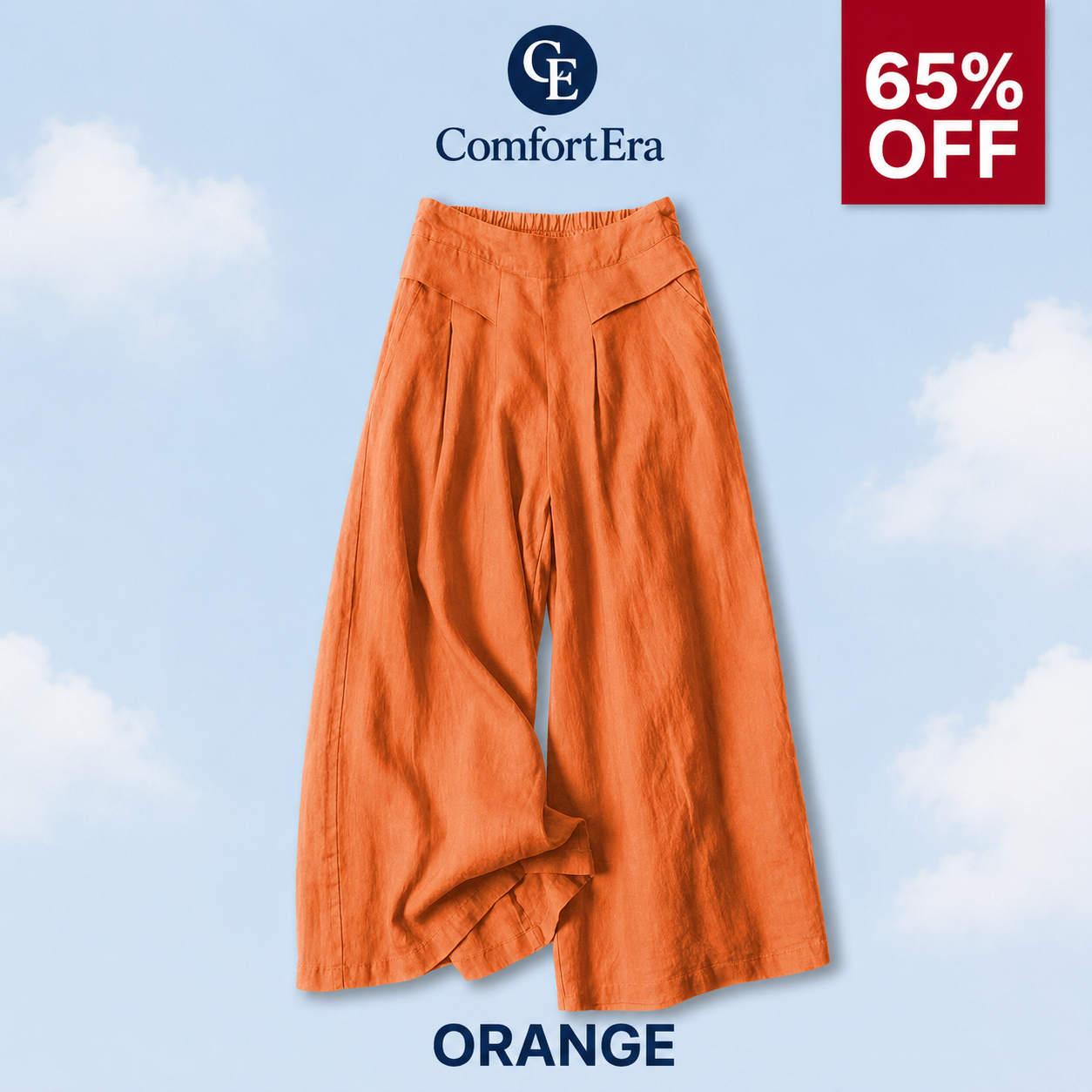 ComfortEra™ Flattering Soft Linen Palazzo Pants