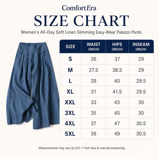 ComfortEra™ Flattering Soft Linen Palazzo Pants