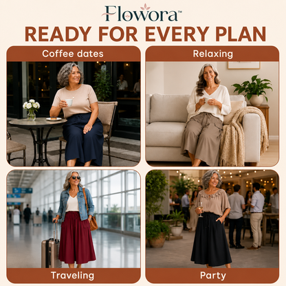 Flowora™ - Pull-On Capri Culottes for Women
