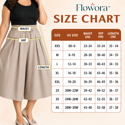 Flowora™ - Pull-On Capri Culottes for Women