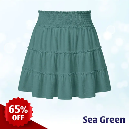 MiraSkort™ - High-Waisted Ruffle Skort with Hidden Shorts & Pockets