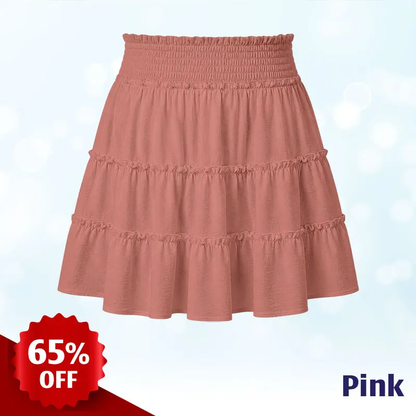MiraSkort™ - High-Waisted Ruffle Skort with Hidden Shorts & Pockets