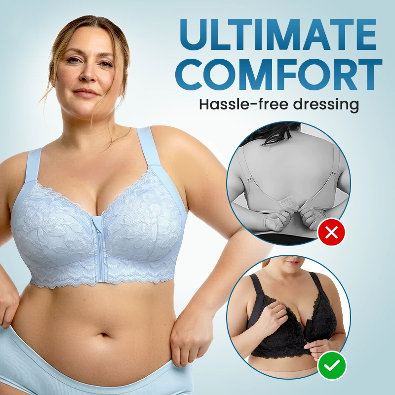 Le’s Charm - Ultra Soft Front Zip Wireless Lifting Bra