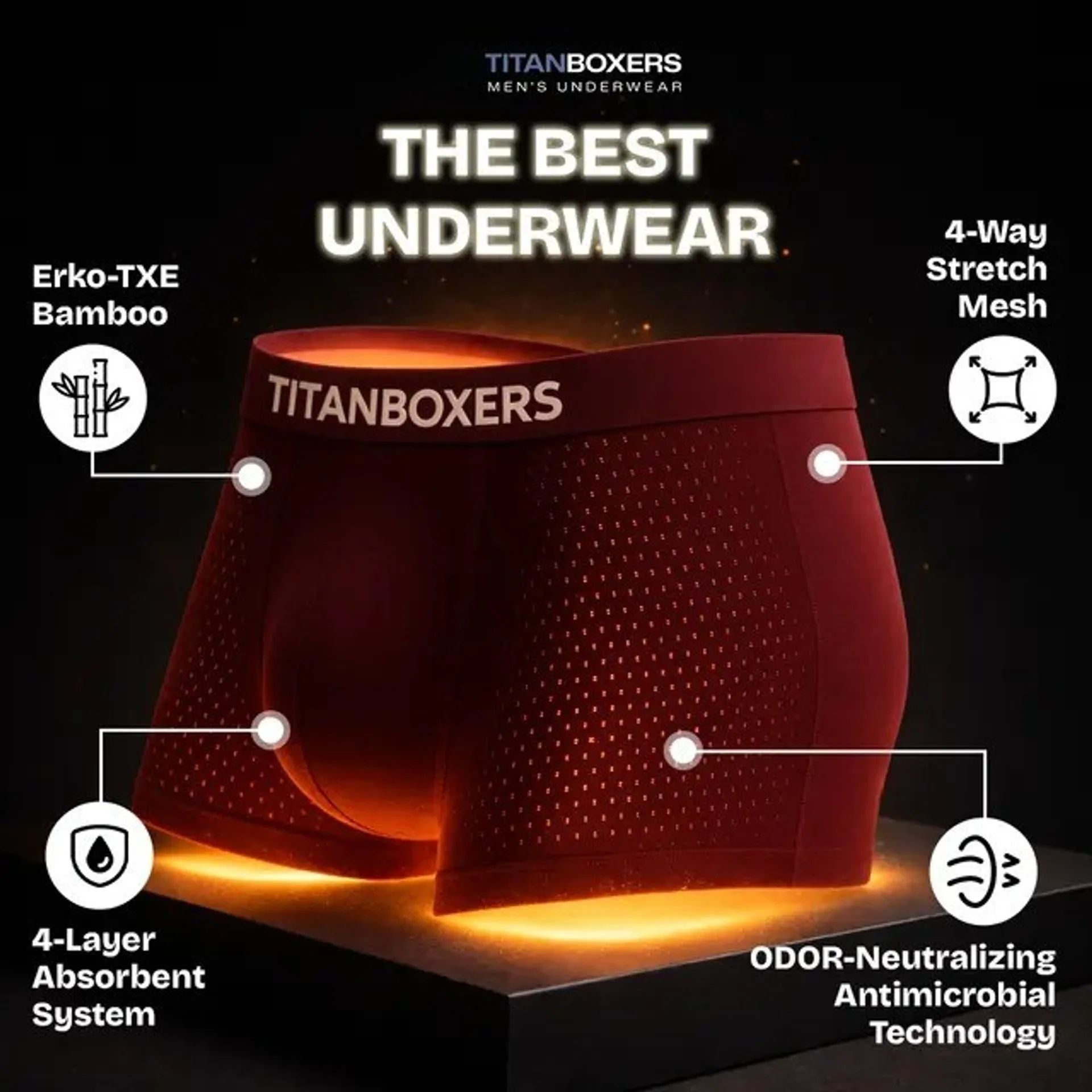 Titan Boxer Bamboo Leak-Proof Briefs