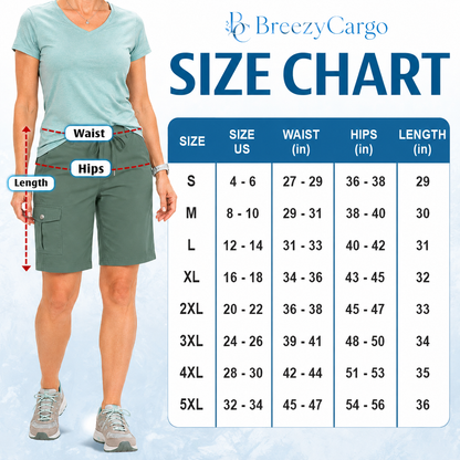 BreezyCargo™ 6-Pocket Stretch Lightweight Comfort Shorts