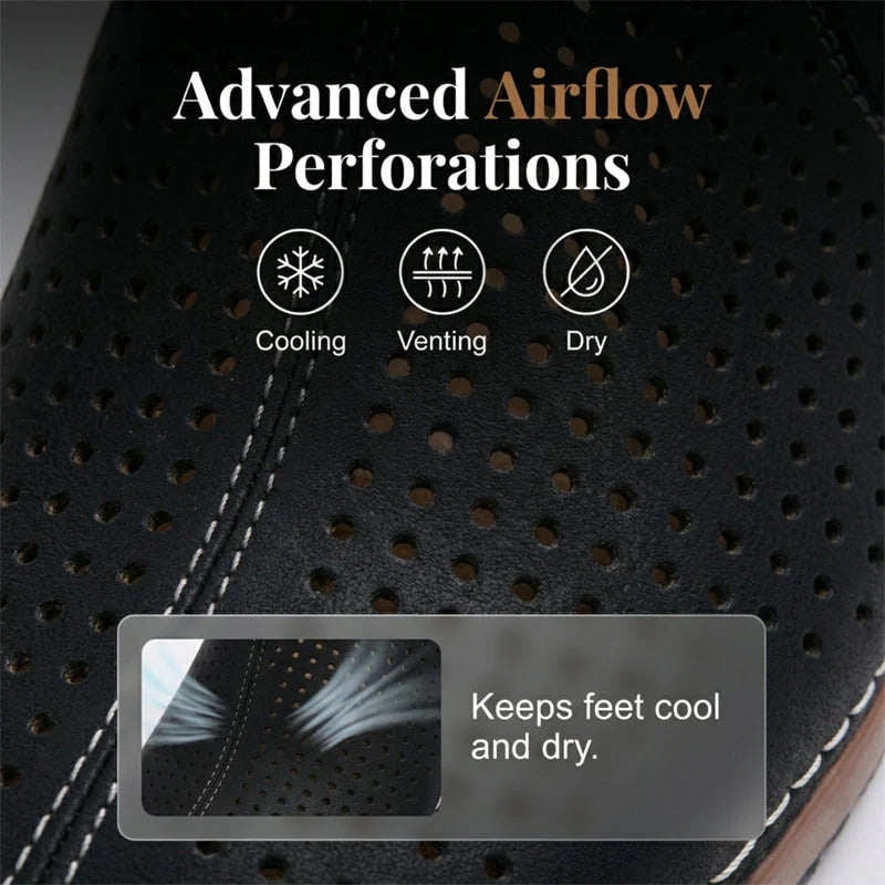 👡 Women's Perforated Platform Mules – Slip-On, Comfortable, Chic 🌿