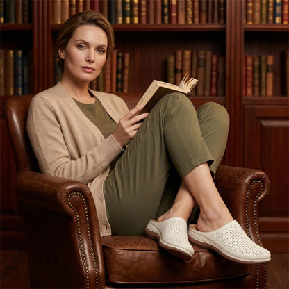 👡 Women's Perforated Platform Mules – Slip-On, Comfortable, Chic 🌿