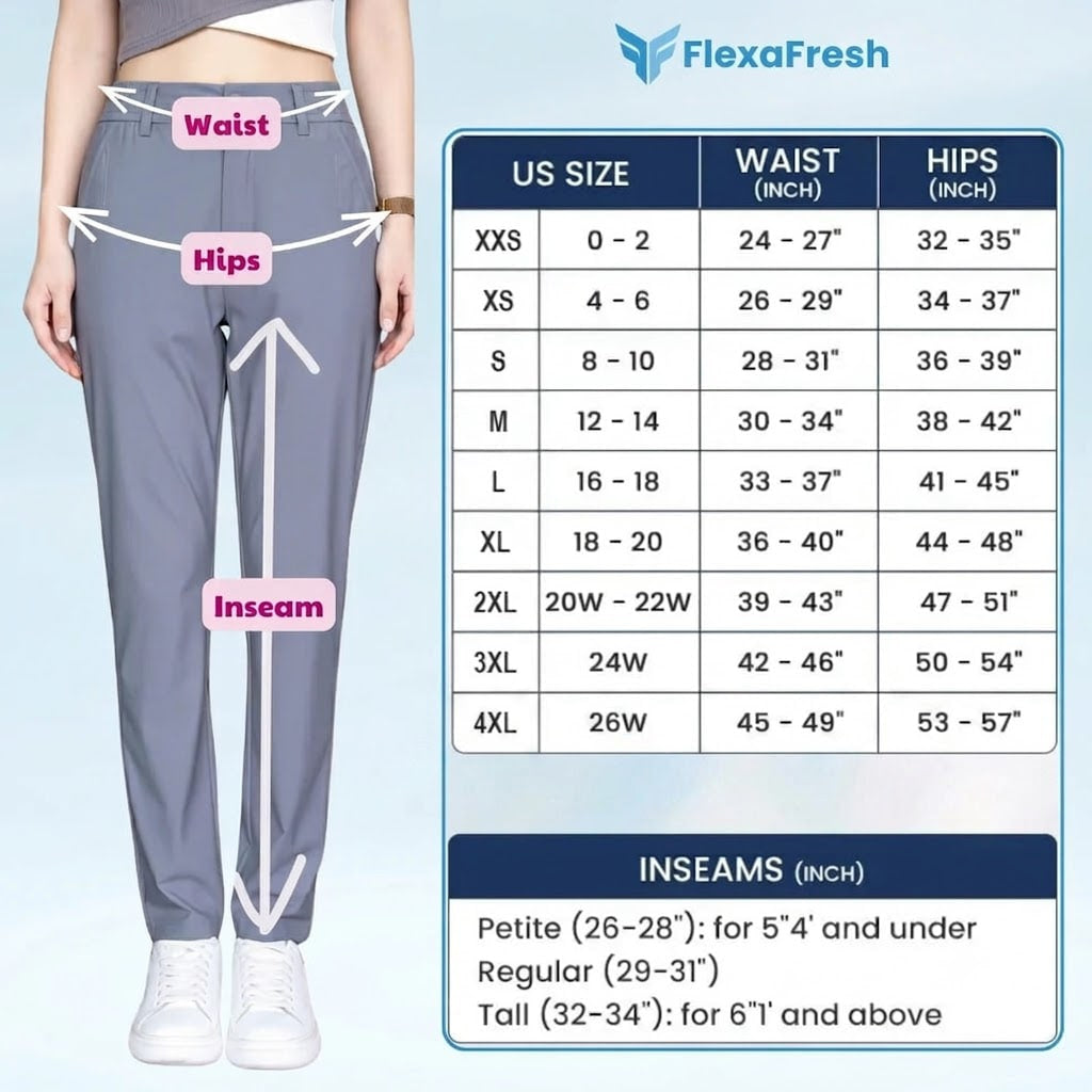 FlexaFresh - Unisex's Ultra Stretch Ice Silk Comfort Casual Pants
