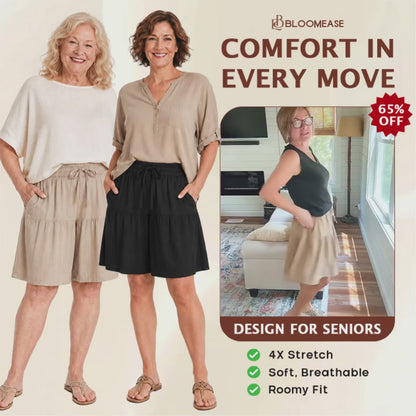 Bloomease - Women’s Soft Stretch Comfort Skort for Senior
