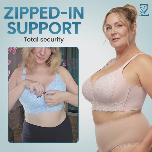 Le’s Charm - Ultra Soft Front Zip Wireless Lifting Bra